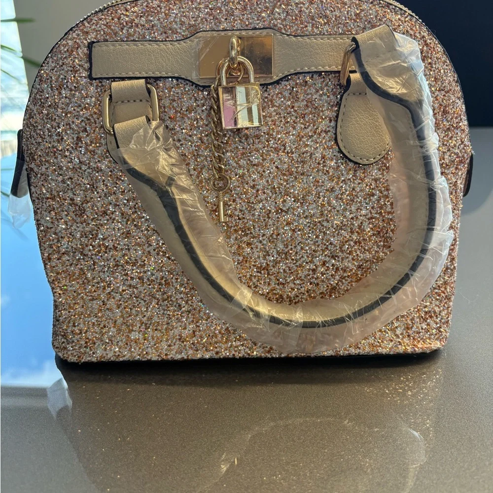 Aldo Sparkling Gold Satchel - Picture 2 of 4